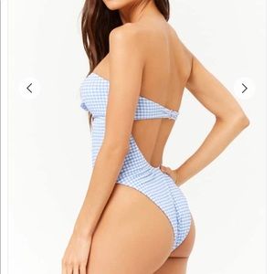 Forever 21 Swim - NWT! Blue Gingham One Piece Swimsuit Forever 21 Swim - NWT! Blue Gingham One Piece Swimsuit